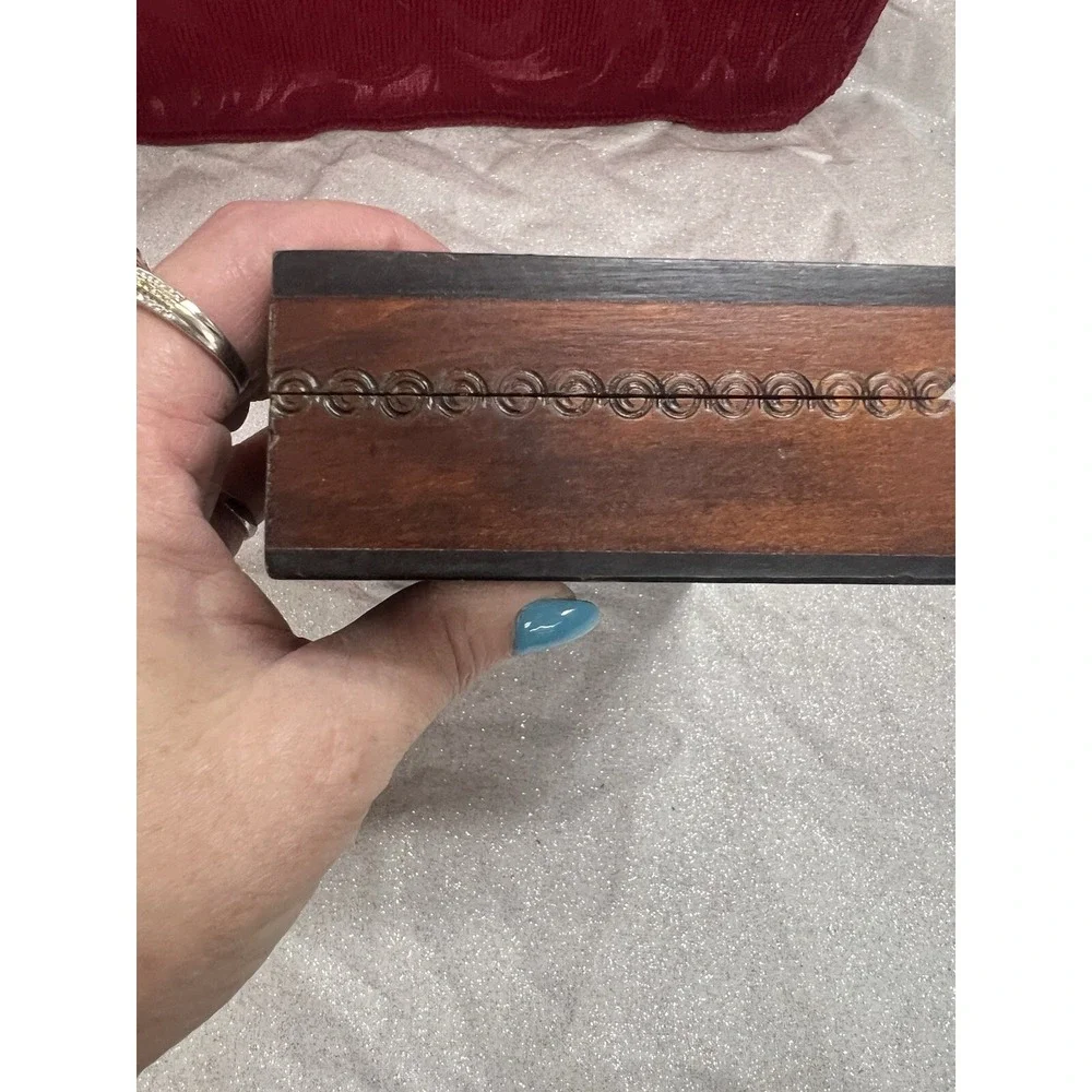 VTG BEAUTIFUL Handcrafted Rosewood Jewelry chest 5‎ x 3.5 x 1.5 (1506)